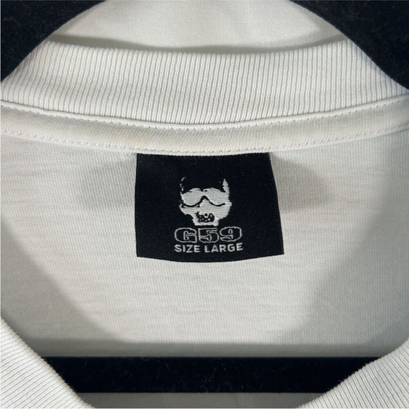 G59 Shirt Men's Large Off White Grey59 World War III '22 Graphic Short Sleeve - Picture 4 of 9